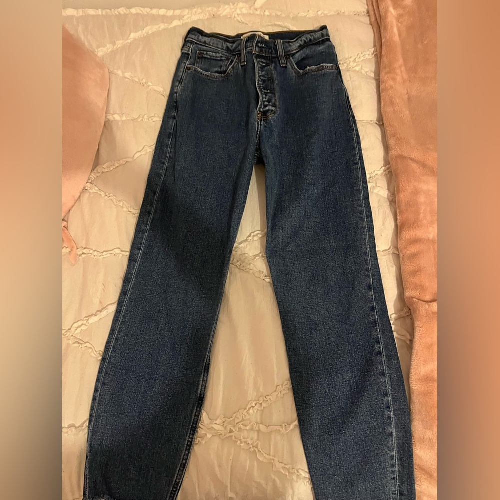 Dark-Washed Blue Jeans